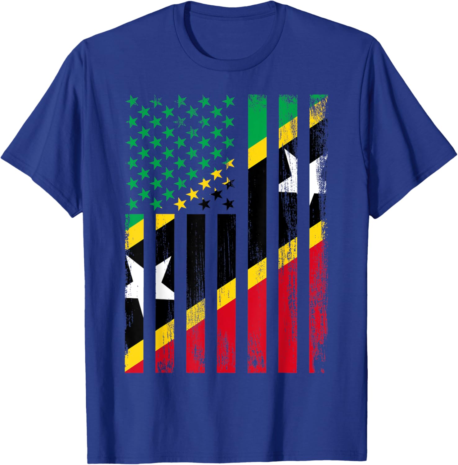 Saint Kitts and Nevis & USA T-Shirt - T-Shirt | Royal