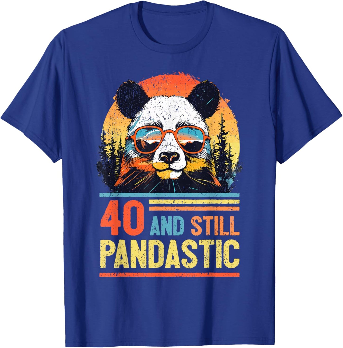 40 Years Old Panda 40th Birthday T-Shirt - T-Shirt | Royal