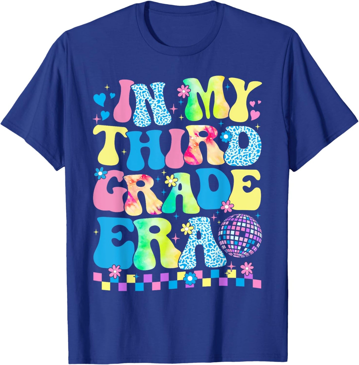 In My Third Grade Era Groovy Back To School Teachers Kids T-Shirt - T-Shirt | Royal