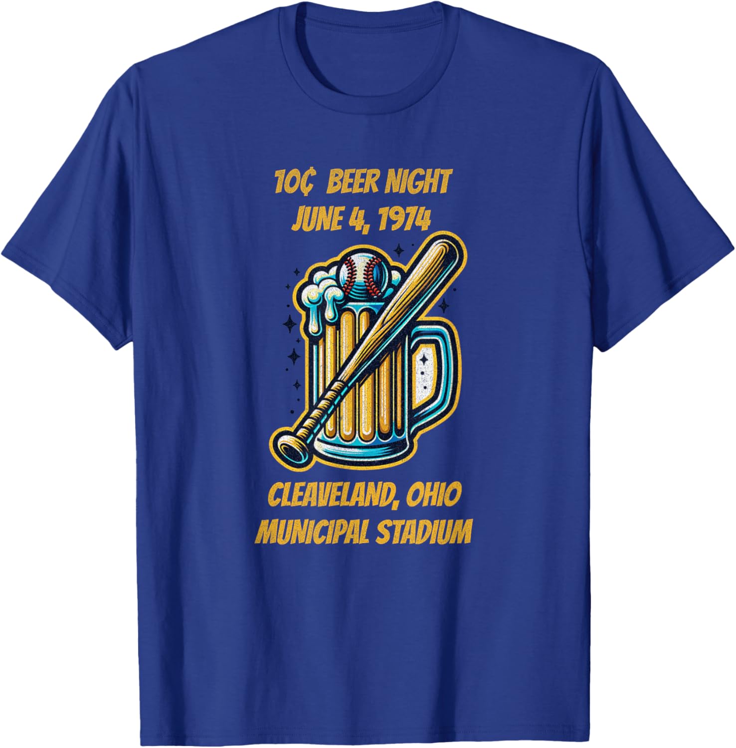Cleveland 10 cent beer night Ohio T-Shirt - T-Shirt | Royal
