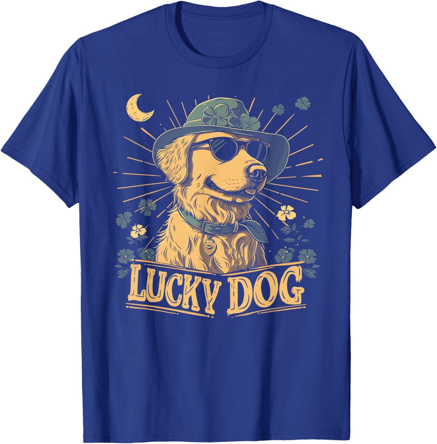 Golden Retriever Dog - St. Patrick's Day Saint Paddy's Irish Women Kids T-Shirt - T-Shirt | Royal