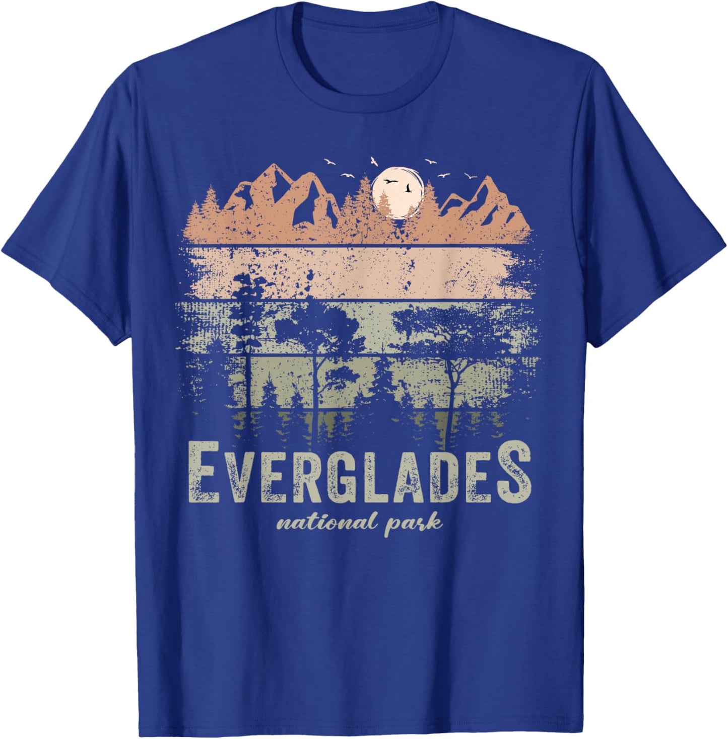 Retro Everglades National Park US Vintage Everglades T-Shirt - T-Shirt | Royal