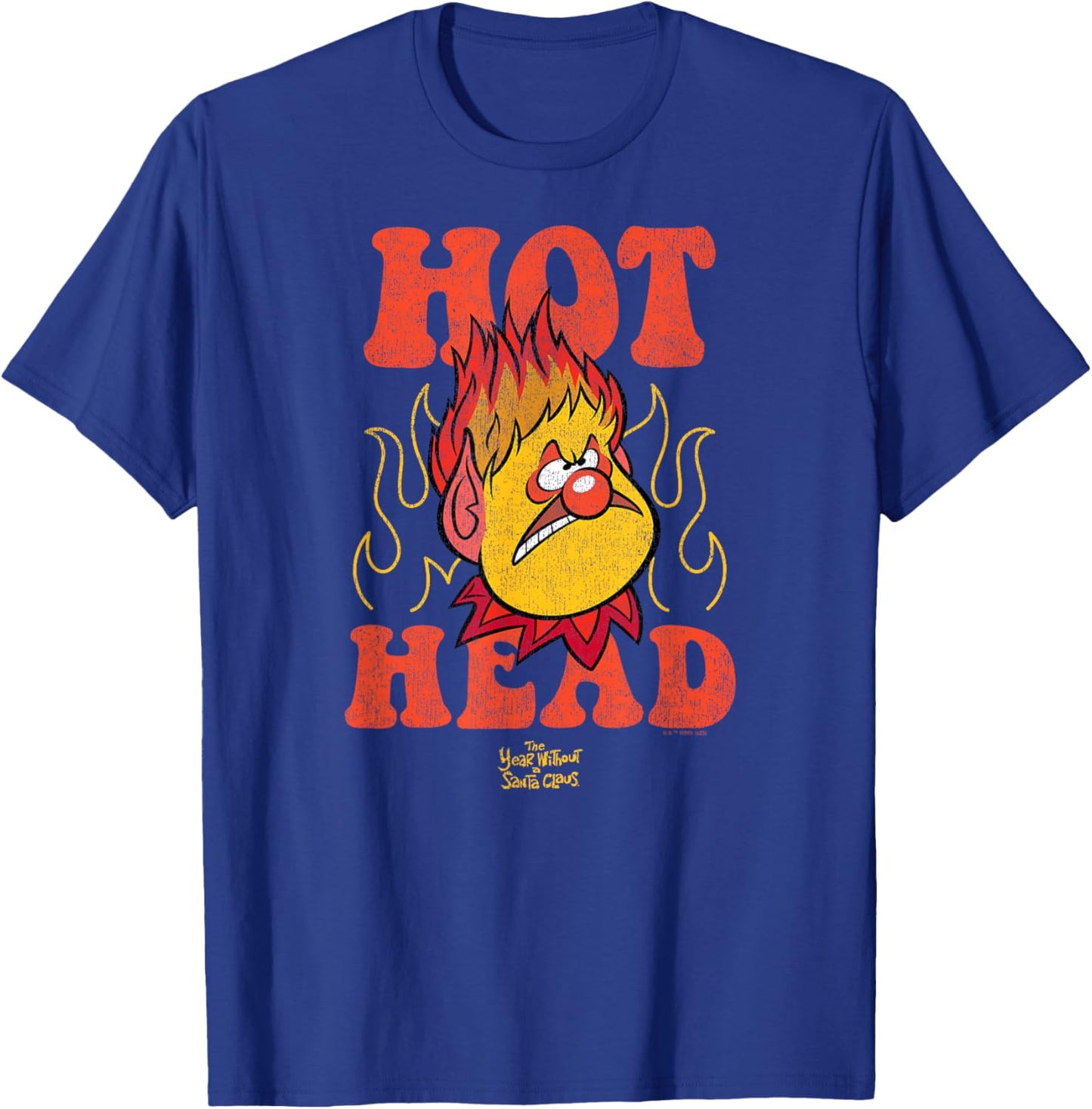 The Year Without Santa Claus - Heat Miser Hot Head T-Shirt - T-Shirt | Royal