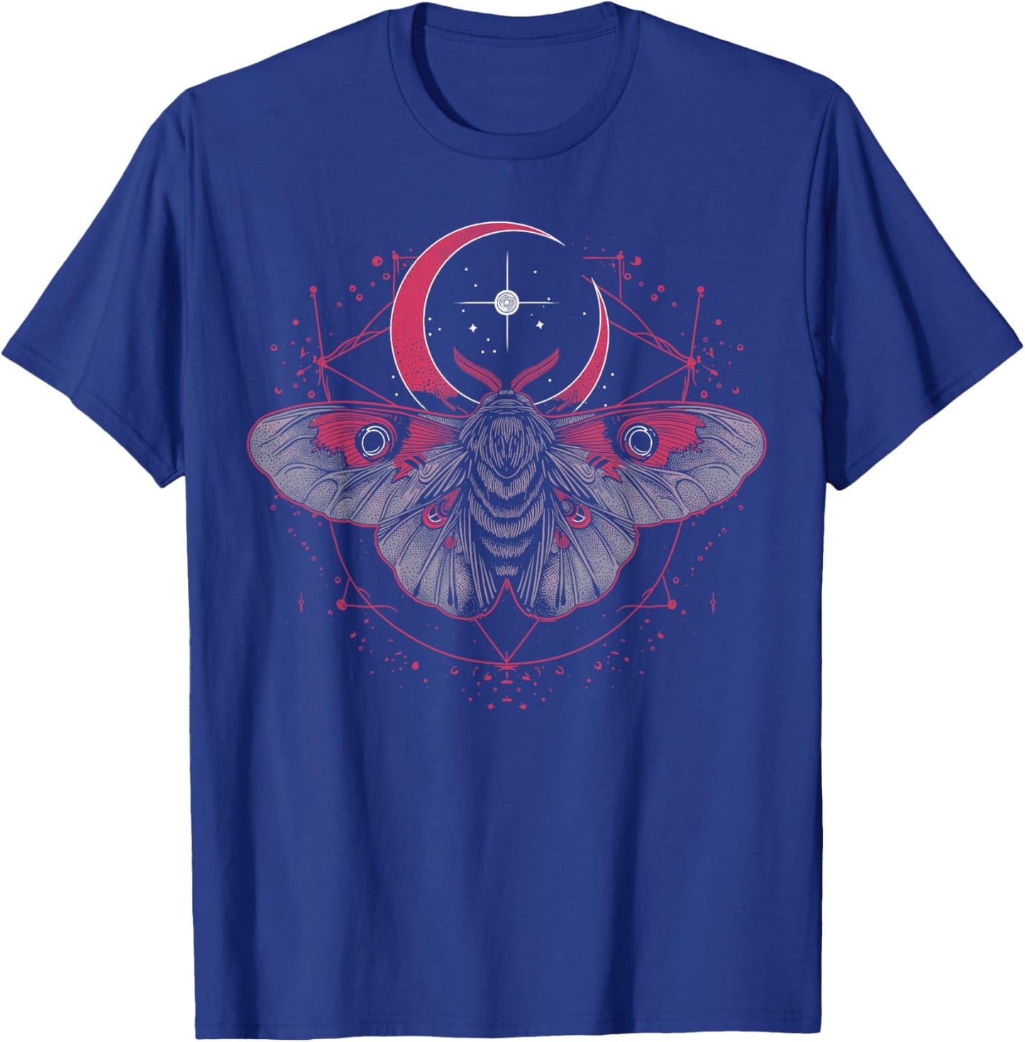 Celestial Moon Moth | Gothic Goth Witch Occult Aesthetic T-Shirt - T-Shirt | Royal