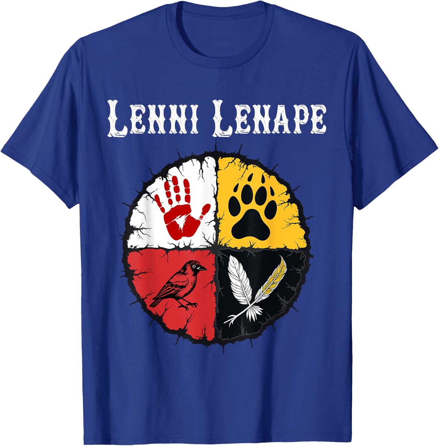 Lenni Lenape Delaware Native American Medicine Wheel T-Shirt - T-Shirt | Royal