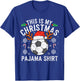 This Is My Soccer Christmas Pajama Shirt Sports Boy Kid T-Shirt - T-Shirt | Royal