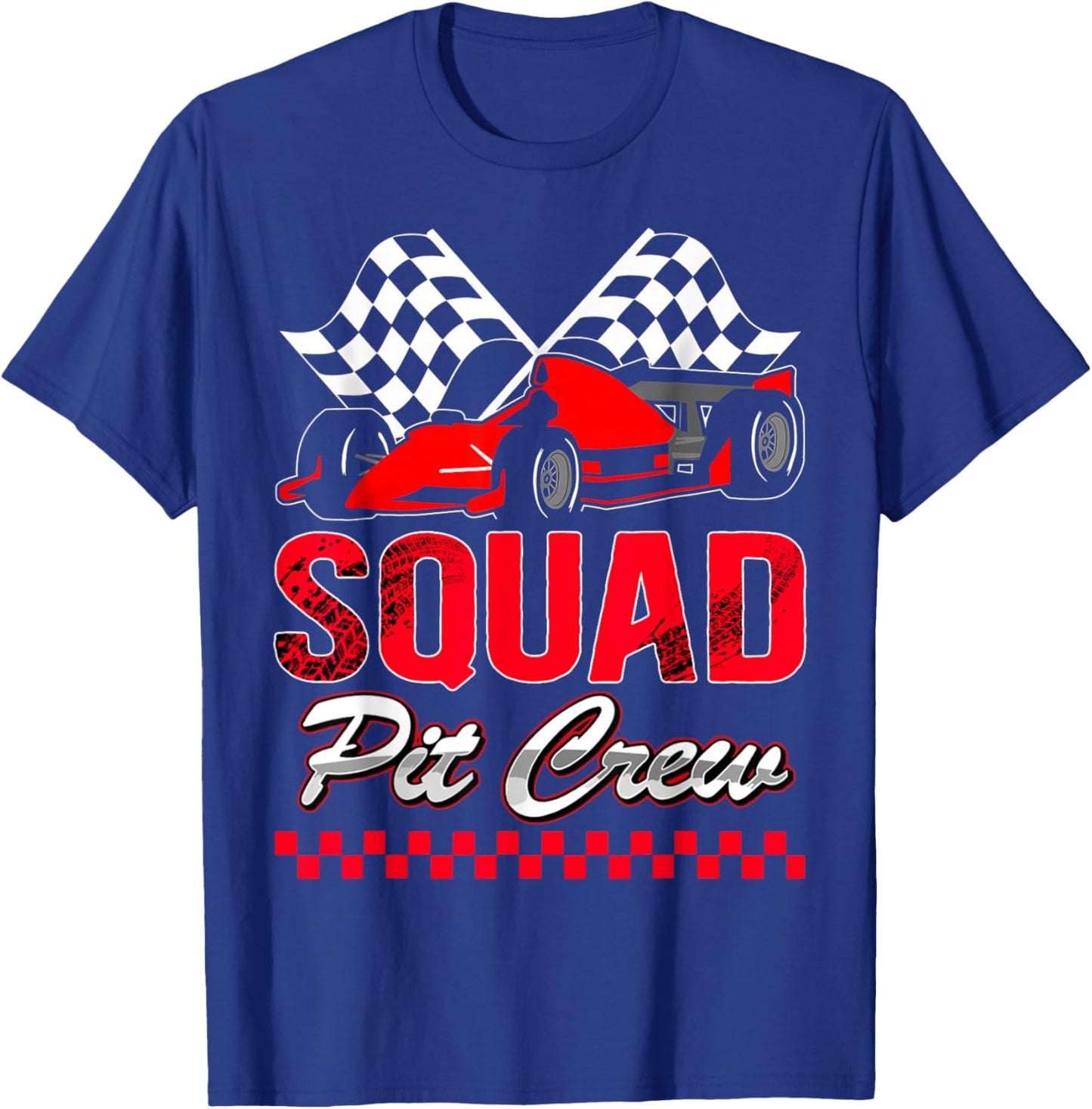 Pit Crew Squad Race Car Birthday Boy Racing Car T-Shirt - T-Shirt | Royal