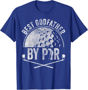 Best Godfather By Par Shirt Golf Lover Sports Gift Golf T-Shirt - T-Shirt | Royal