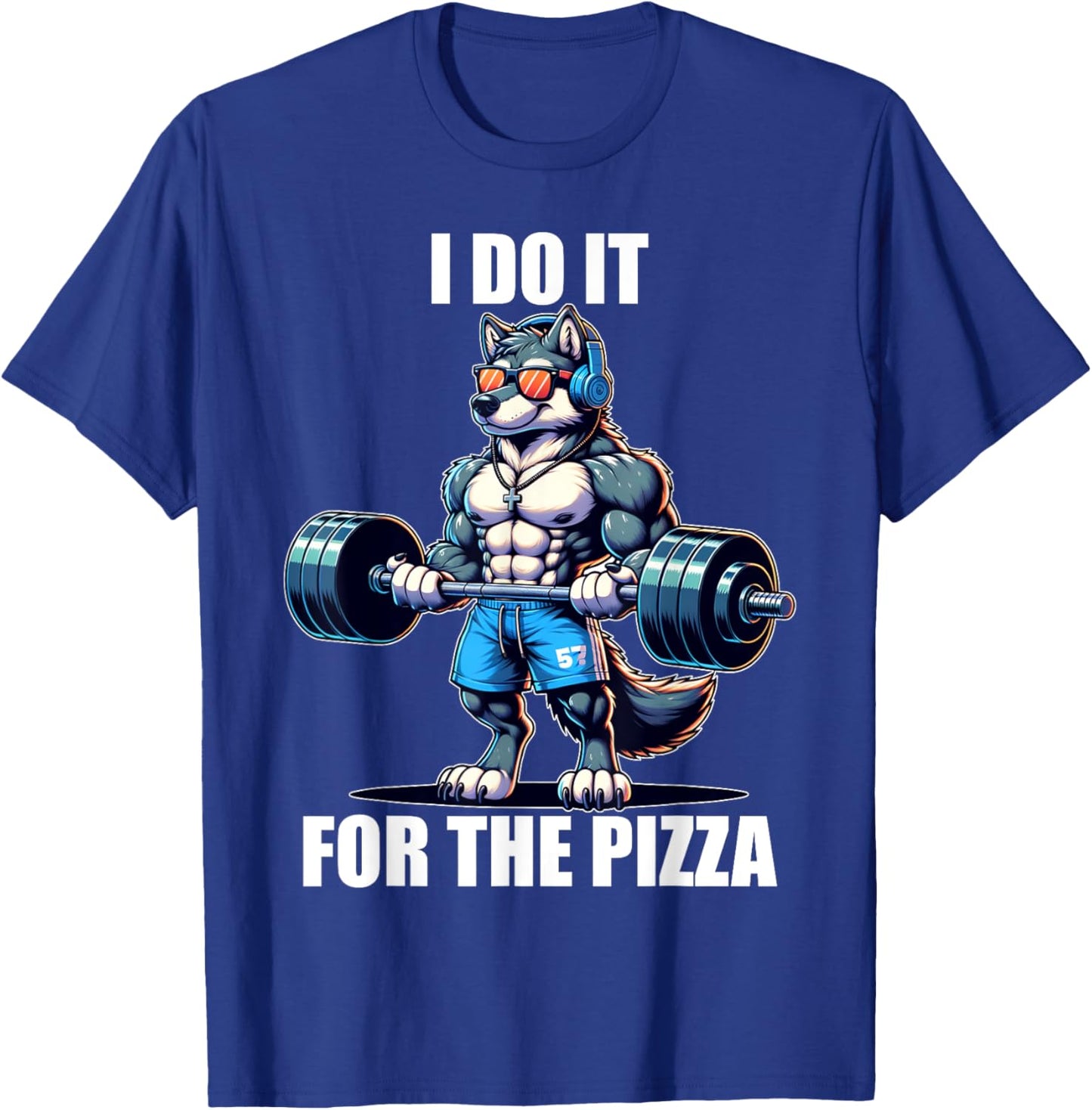 Wolf Funny Gym Weightlifting Bodybuilder Fitness Workout , Small, Black T-Shirt - T-Shirt | Royal