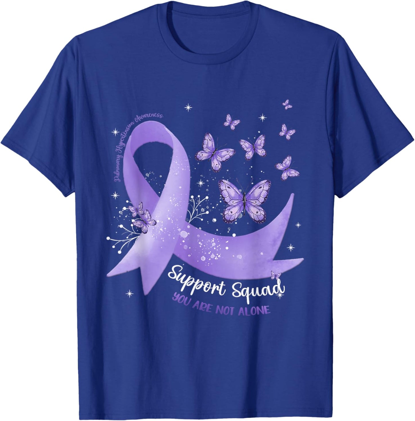 Support Squad Periwinkle Ribbon Pulmonary Hypertension T-Shirt - T-Shirt | Royal