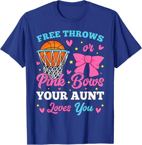 Free Throws or Pink Bows Aunt Loves You Gender Reveal