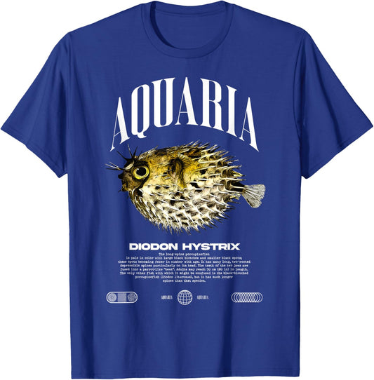 Porcupine Puffer Fish Fish Keeper Modern Streetwear T-Shirt - T-Shirt | Royal