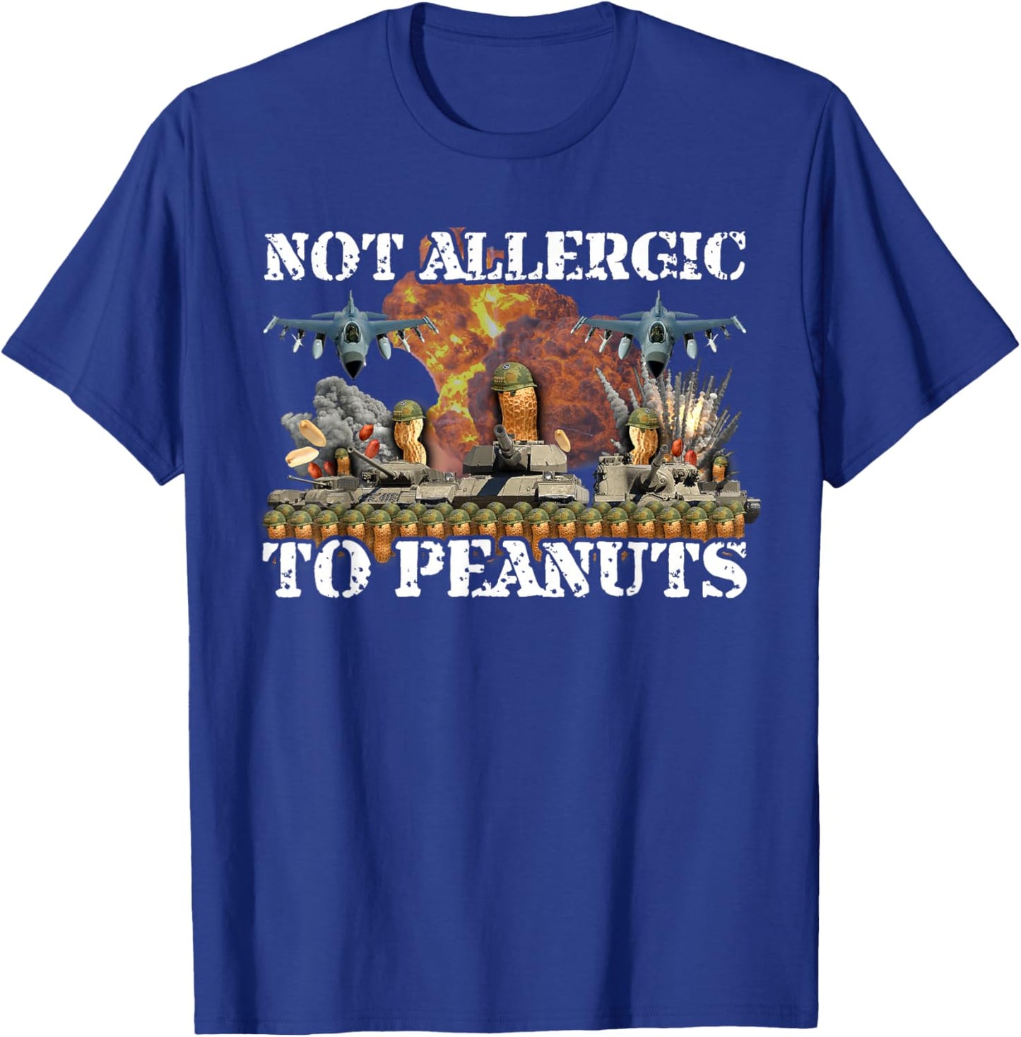 Funny Weird Meme Not Allergic To Peanut Cursed Peanut Butter T-Shirt - T-Shirt | Royal