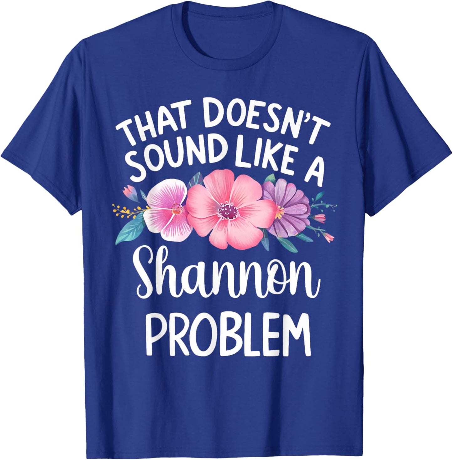 Shannon Personalized Cute Flower Girls Shannon Name T-Shirt - T-Shirt | Royal