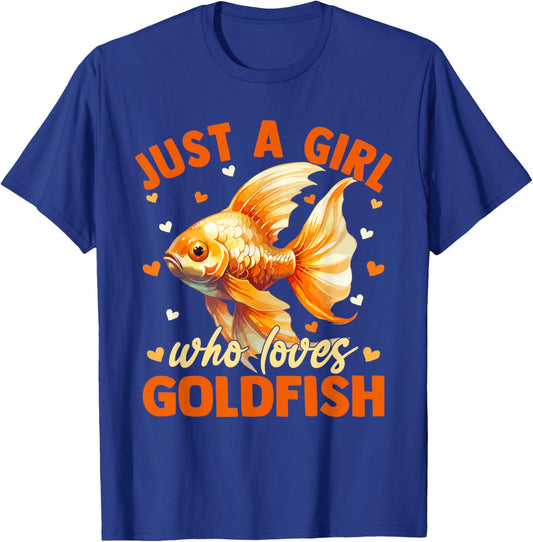 Floral Goldfish Just A Girl Who Loves Goldfish T-Shirt - T-Shirt | Royal