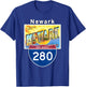 Newark New Jersey NJ I-280 Large Letter Postcard Travel Gift T-Shirt - T-Shirt | Royal
