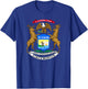 Michigan State Flag Coat of Arms T-Shirt - T-Shirt | Royal