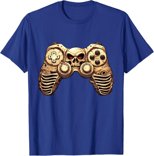 Halloween Skeleton Zombie Gaming Controllers Mummy Boys Kids T-Shirt - T-Shirt | Royal