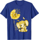 Childhood Cancer Cute Elephant With Sunflower Gold Ribbon T-Shirt - T-Shirt | Royal