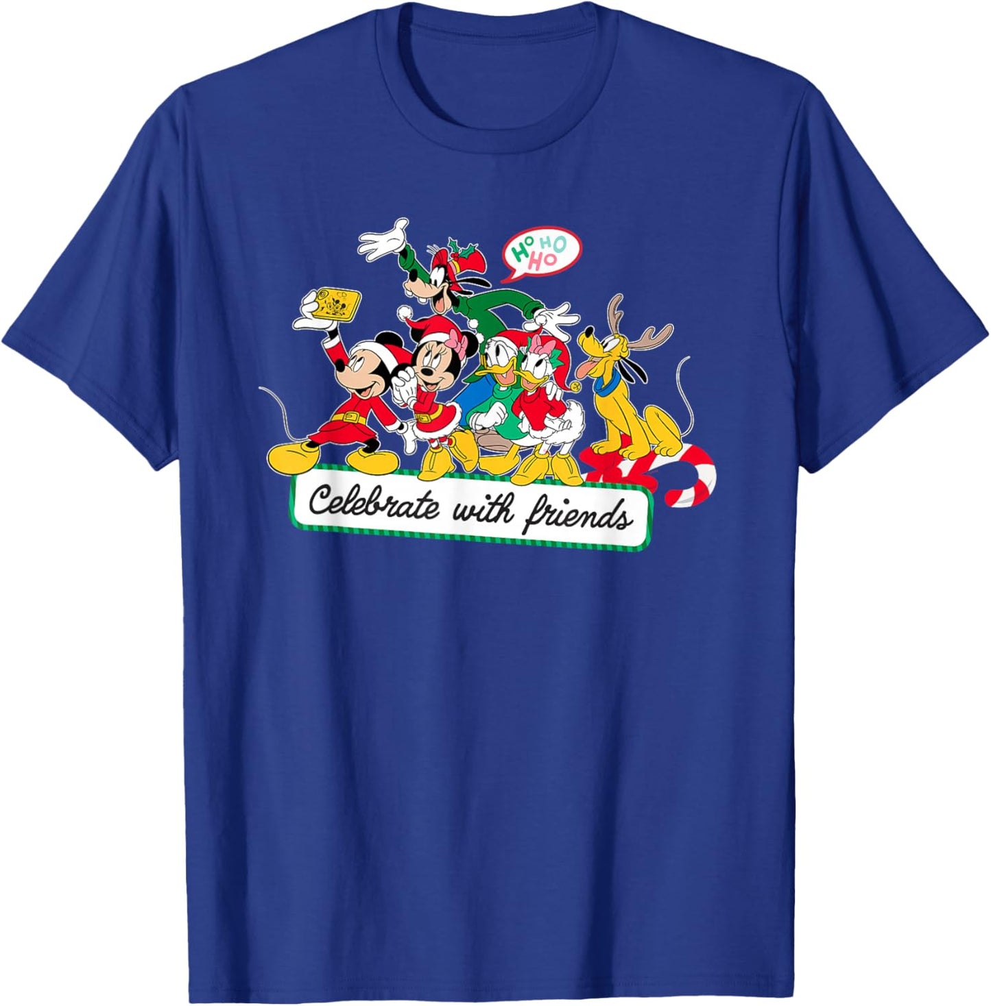 Disney Mickey Mouse & Pals Celebrate with Friends Christmas T-Shirt - T-Shirt | Royal