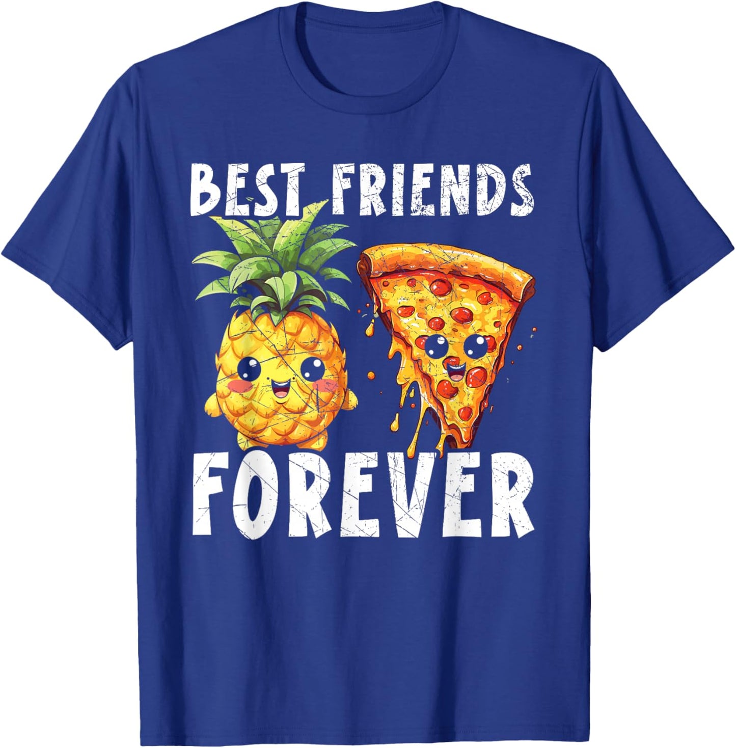 Pizza And Pineapple Tropical Fruit Hello Summer Pizza Eater Men Women T-Shirt - T-Shirt | Royal