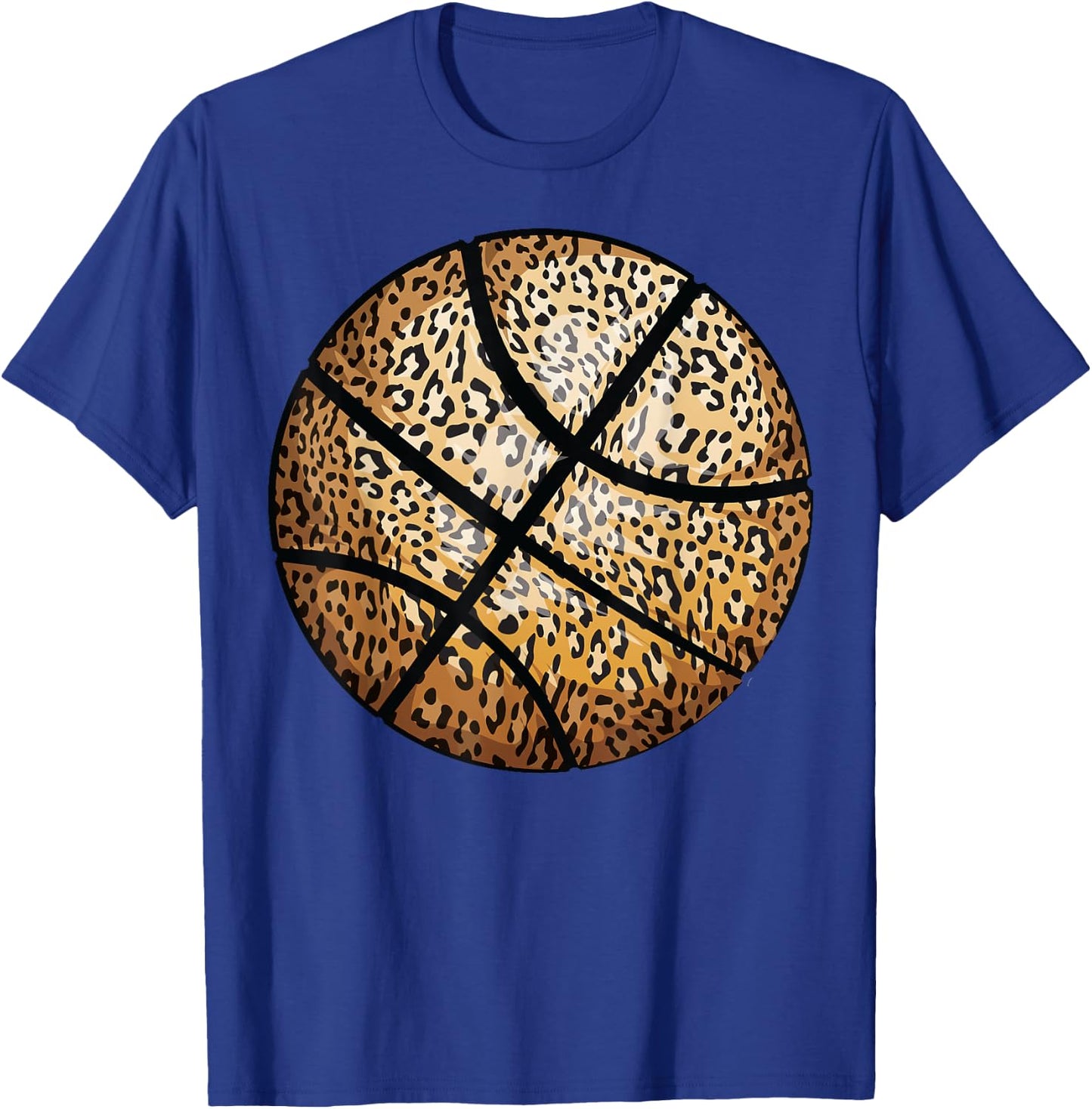 Funny Leopard Print Basketball Gift | Cool Best Team Lovers T-Shirt - T-Shirt | Royal