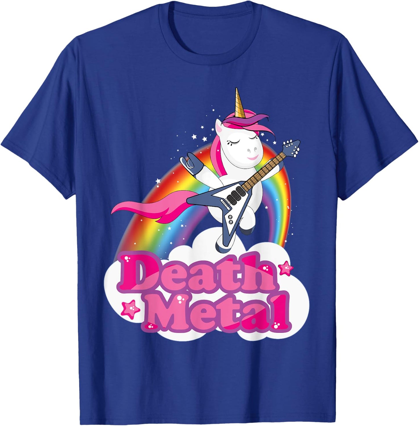 Cutte Heavy Metal Death Metal Unicorn T-Shirt - T-Shirt | Royal