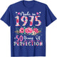 50 Year Old Made In 1975 Floral 50th Birthday Women T-Shirt - T-Shirt | Royal