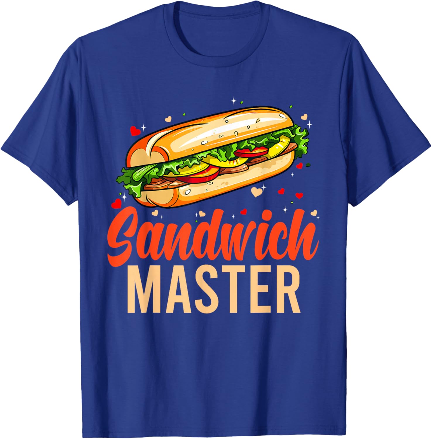 Sandwich Master Deli Sub Lover Funny Sandwich T-Shirt - T-Shirt | Royal