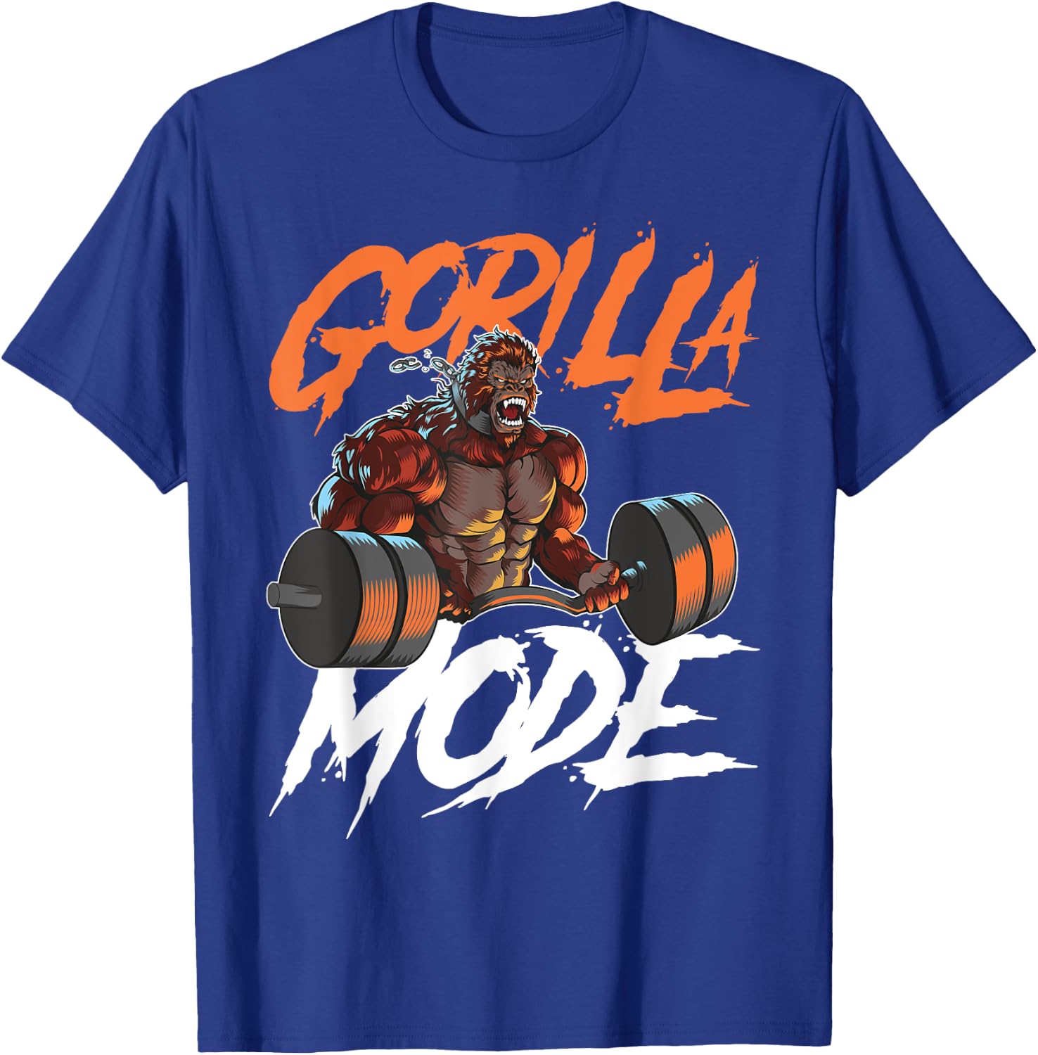 Gorilla Mode Gym Beast Workout Weights Lifting Power - Gift T-Shirt - T-Shirt | Royal
