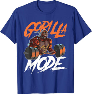 Gorilla Mode Gym Beast Workout Weights Lifting Power - Gift T-Shirt - T-Shirt | Royal