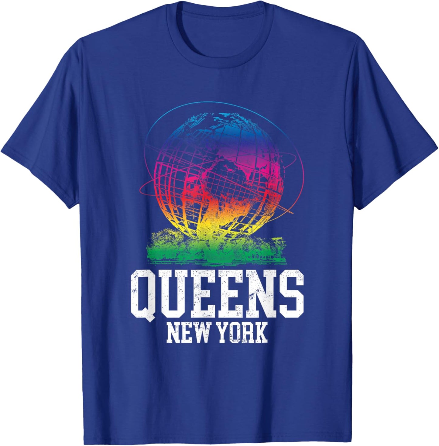 Queens New York - Flushing Meadows - World's Fair Unisiphere T-Shirt - T-Shirt | Royal