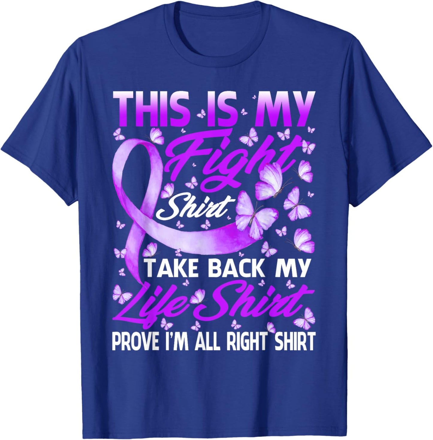 This Is My Fight Shirt Lupus Awareness Butterfly T-Shirt - T-Shirt | Royal