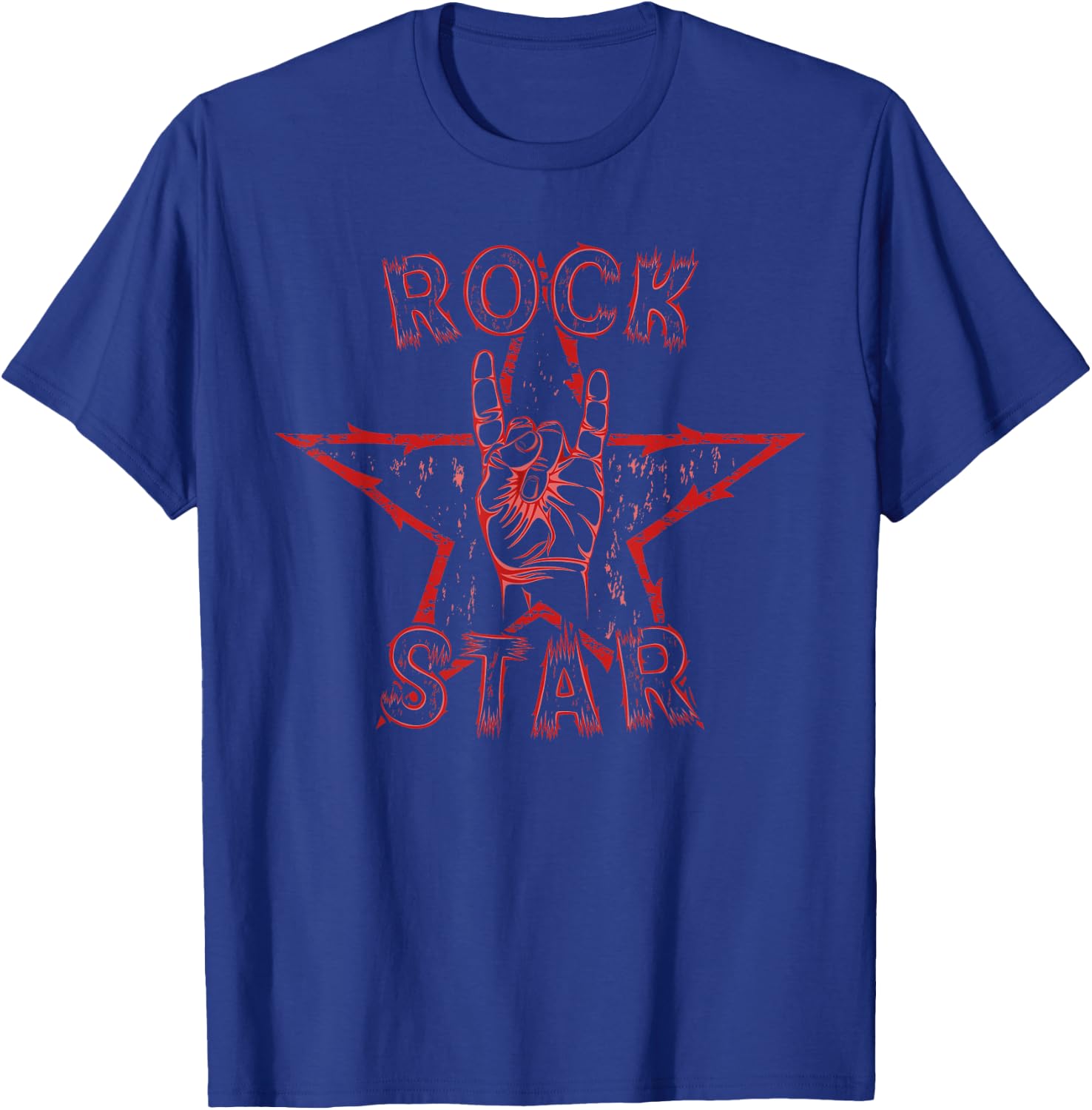 Rock Star Rock On Sign Band - Hand Horns T-Shirt - T-Shirt | Royal
