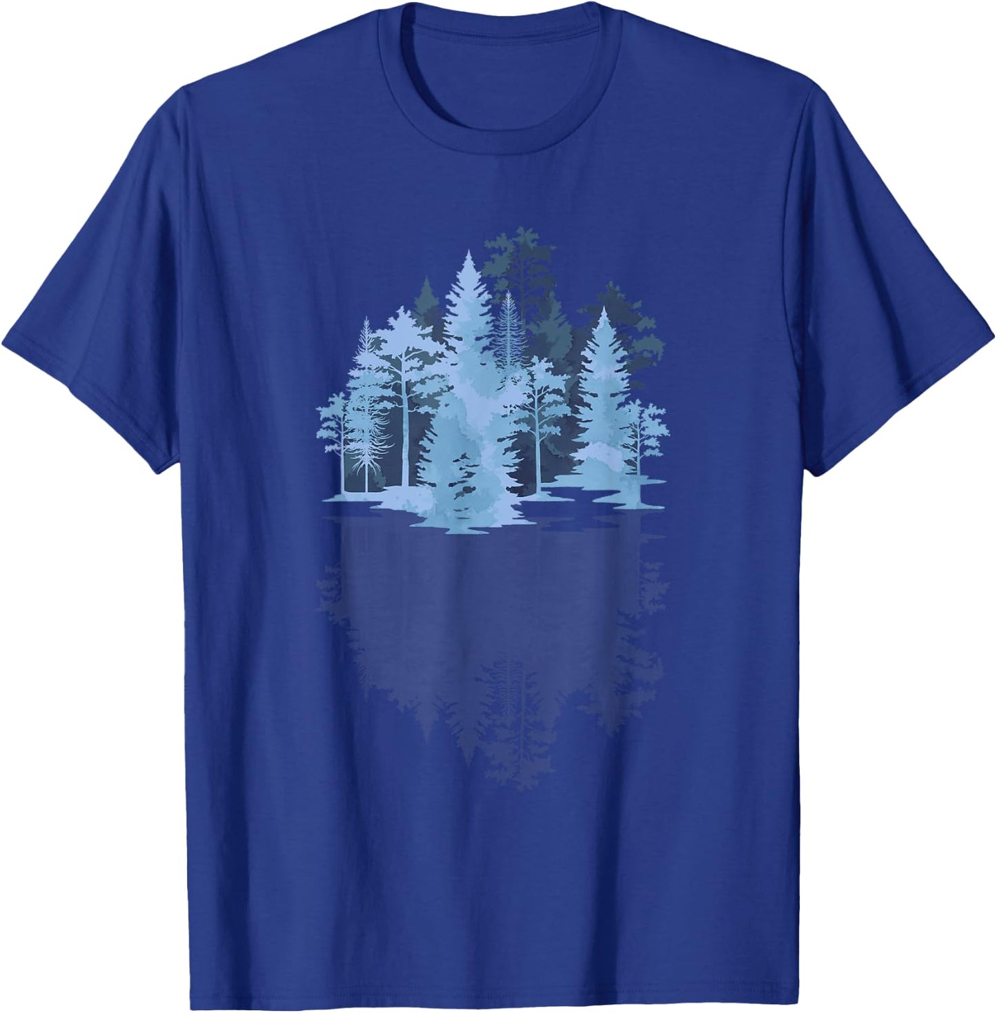 Trees Outdoor Wildlife Nature Reflection Forest T-Shirt - T-Shirt | Royal