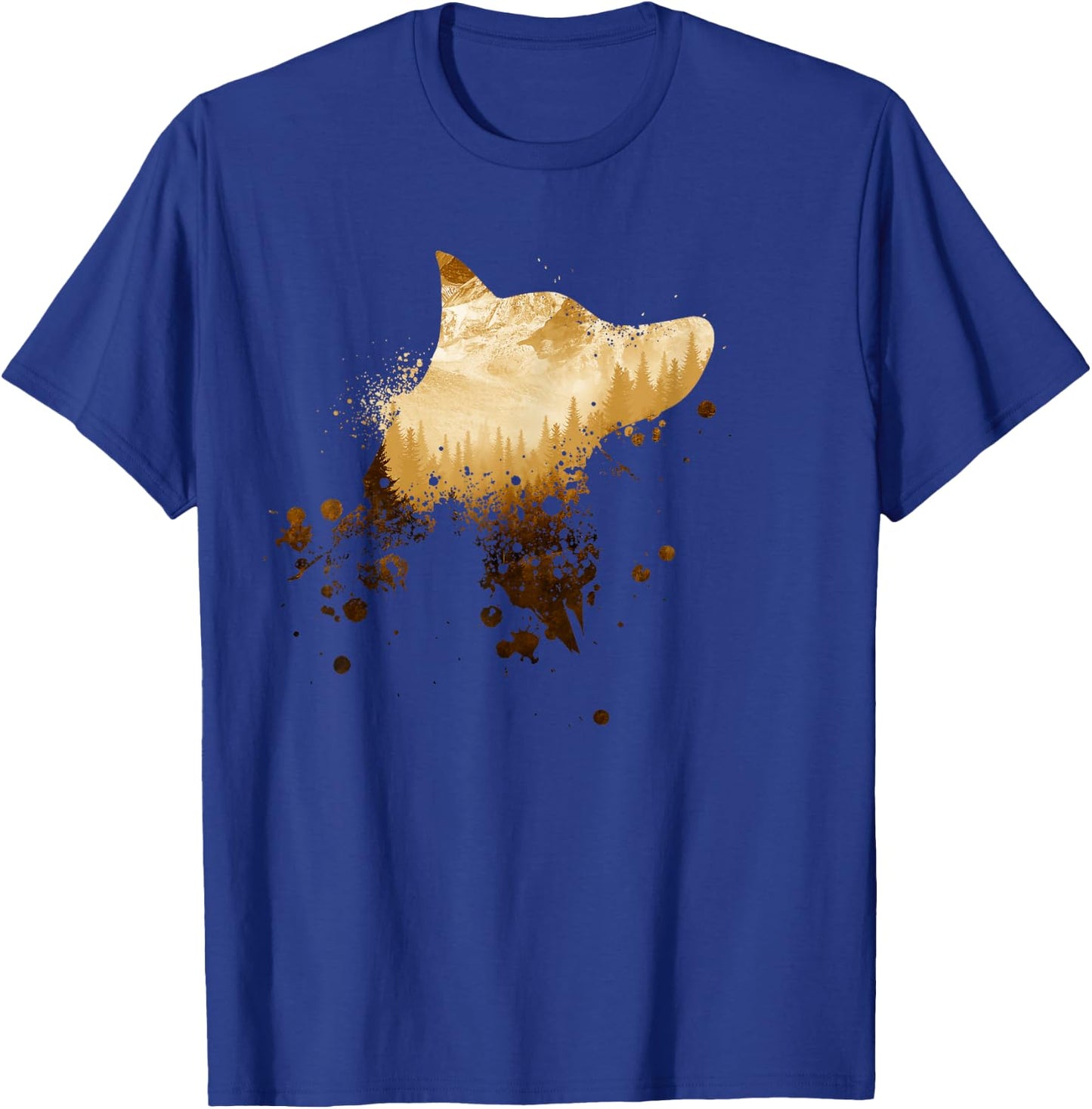 Vintage White Dog Silhouette | GSD | White German Shepherd T-Shirt - T-Shirt | Royal