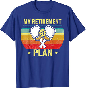 My Retirement Plan Funny Pickleball, Retired Dad T-Shirt - T-Shirt | Royal