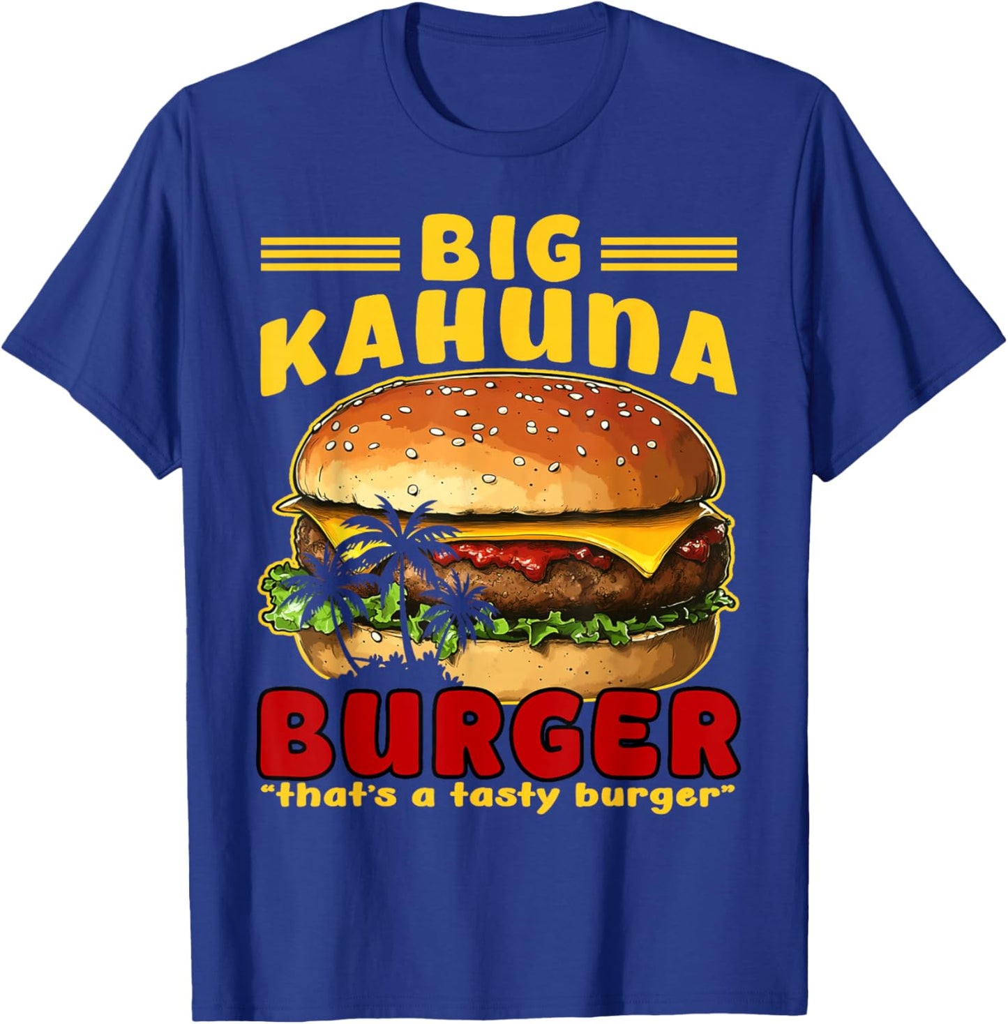 Retro Burger Kingpin Tasty Grill Graphic Cool Food T-Shirt - T-Shirt | Royal