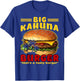 Retro Burger Kingpin Tasty Grill Graphic Cool Food T-Shirt - T-Shirt | Royal