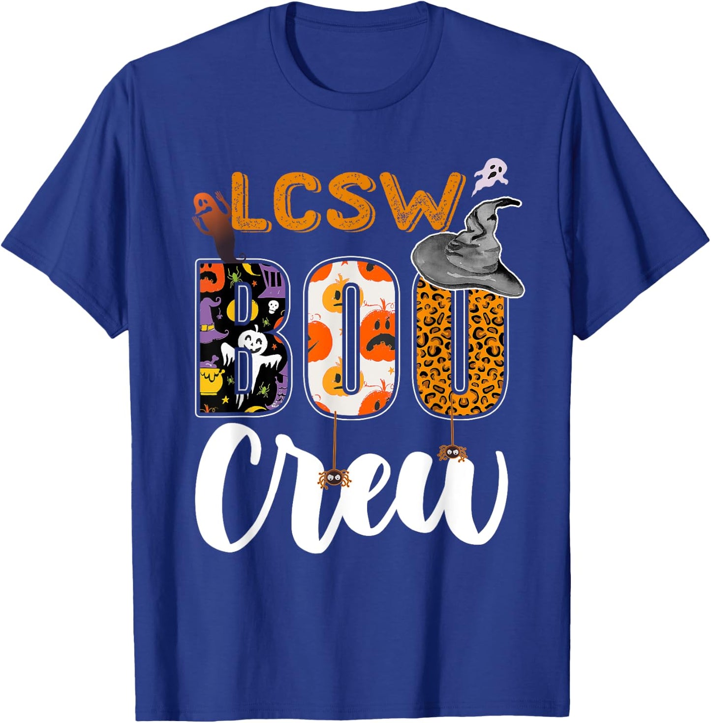 LCSW Boo Crew Halloween Matching Clinical Social Worker T-Shirt - T-Shirt | Royal