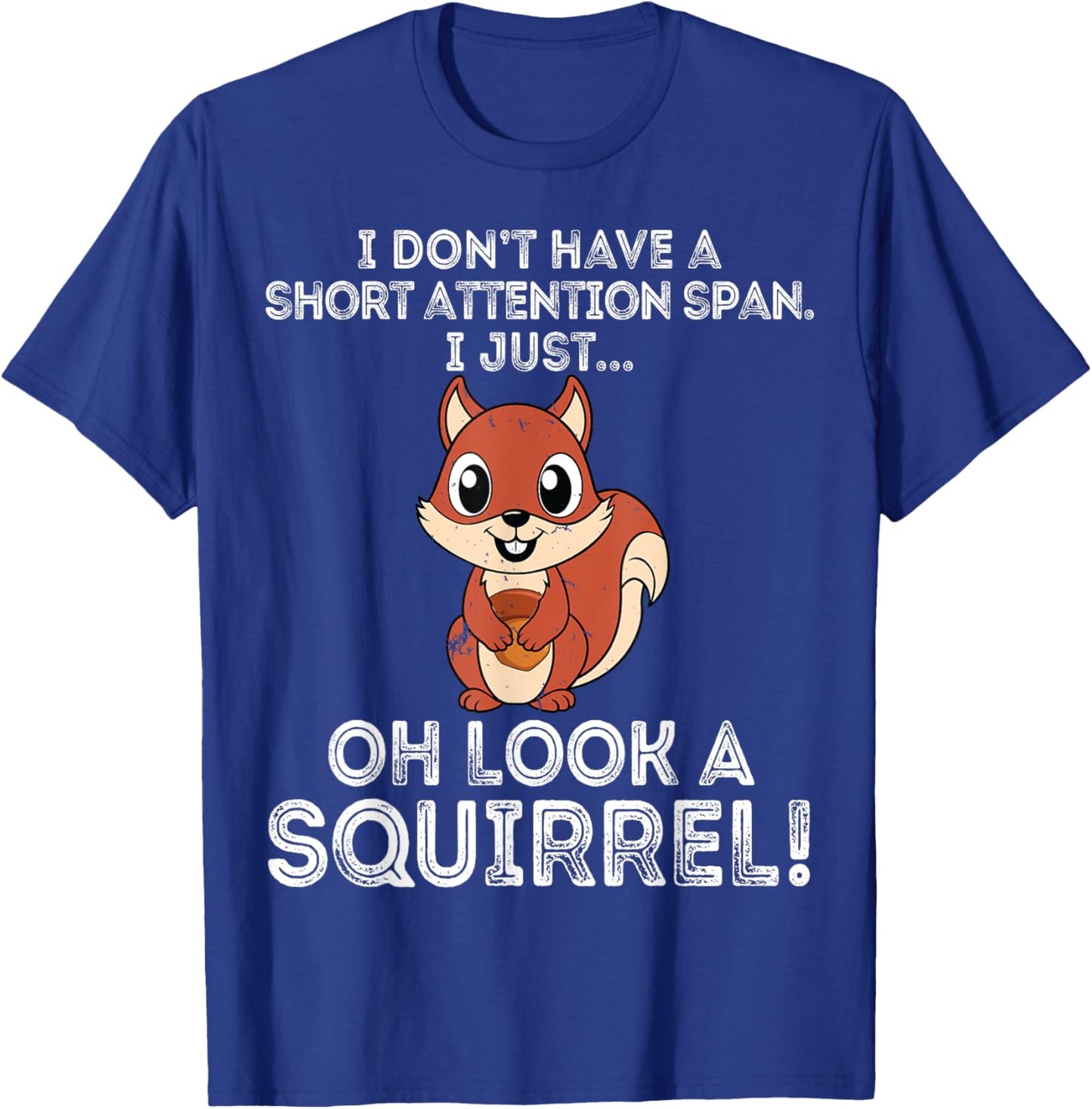 Funny ADHD Squirrel Design Women Chipmunk Pet Lovers T-Shirt - T-Shirt | Royal