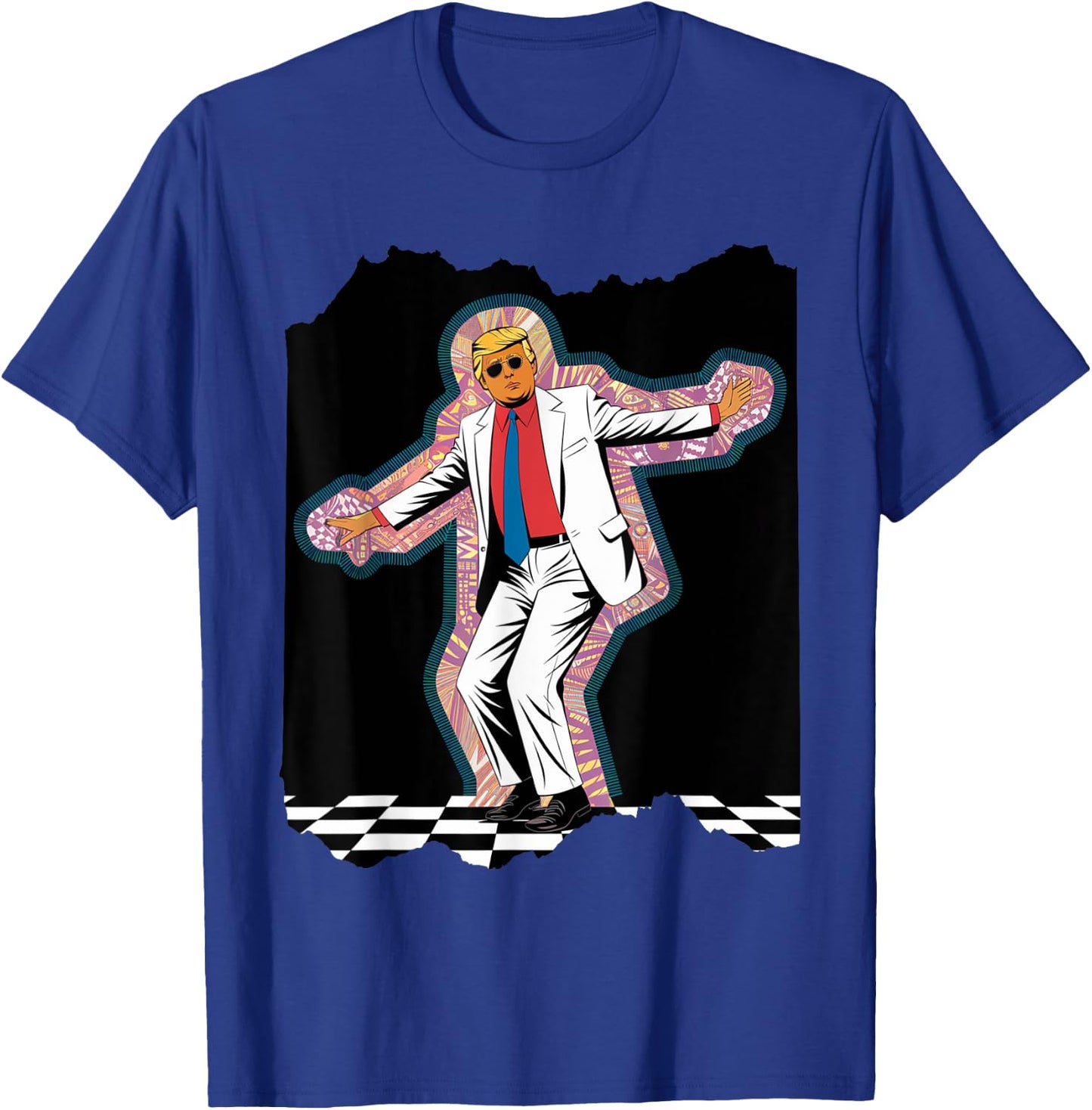 Funny Donald Trump Disco Dancing 60s 70s 80s President T-Shirt - T-Shirt | Royal
