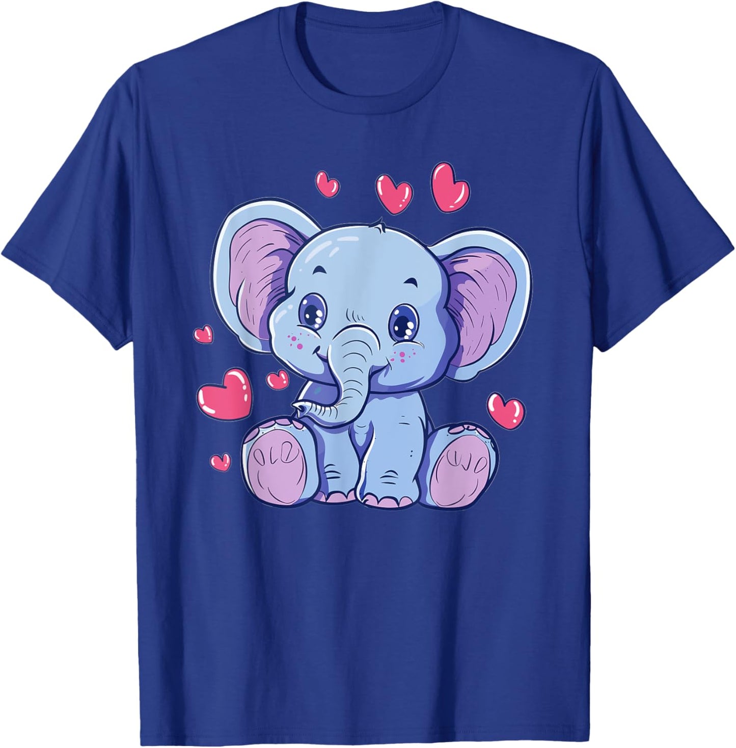 Cute Elephant With Hearts I Kids Elephant T-Shirt - T-Shirt | Royal