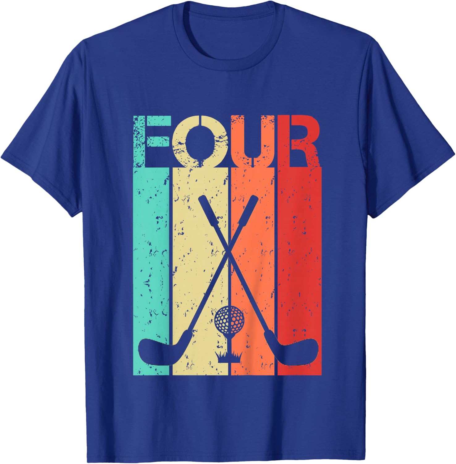 Golf 4 Birthday Boy Girl Golf 4 Year Old T-Shirt - T-Shirt | Royal