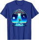 Mermaid Abduction Alien Invasion Funny UFO Spaceship T-Shirt - T-Shirt | Royal