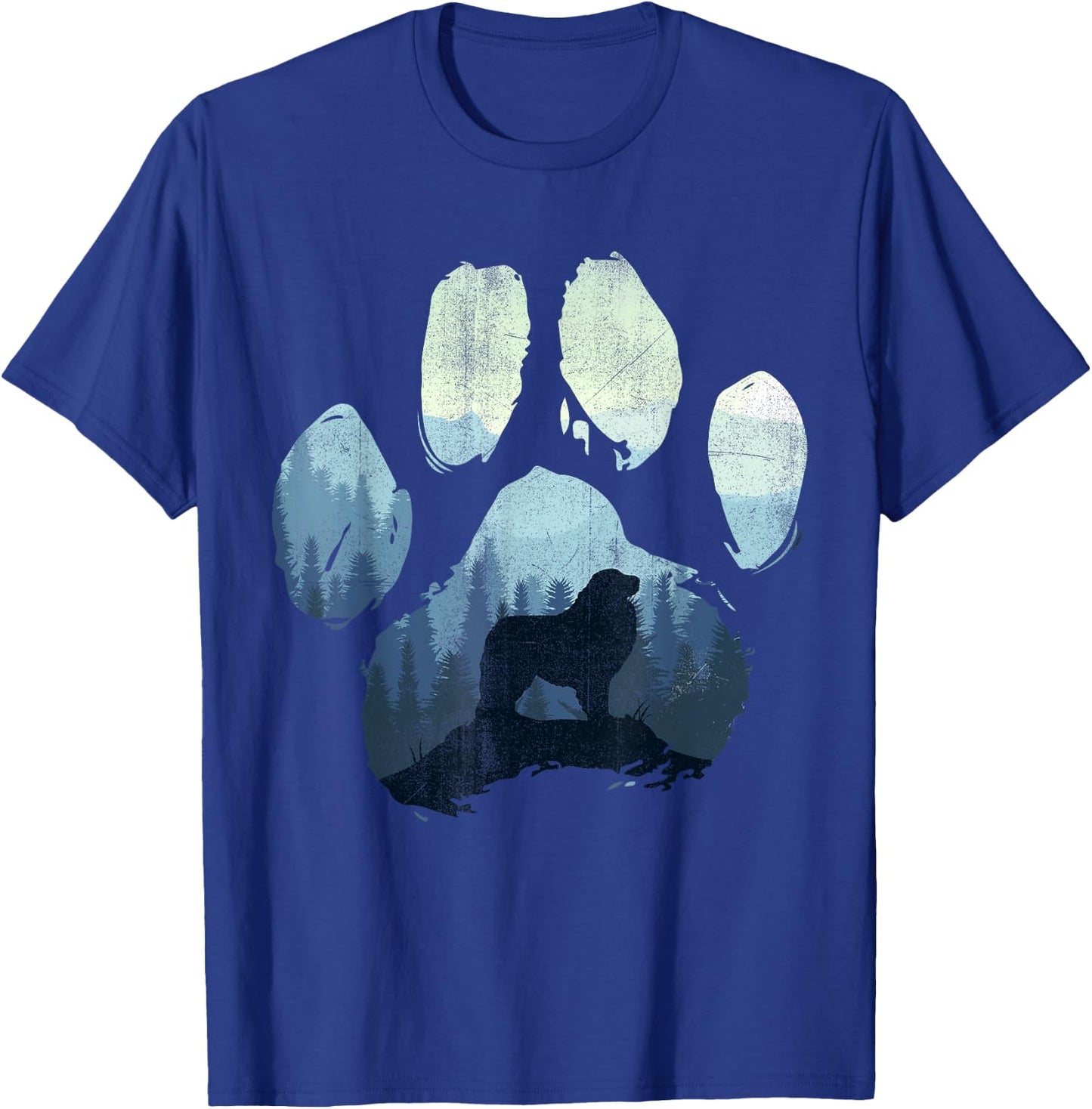 Great Pyrenees Dog Paw Mom Dad Mountains T-Shirt - T-Shirt | Royal