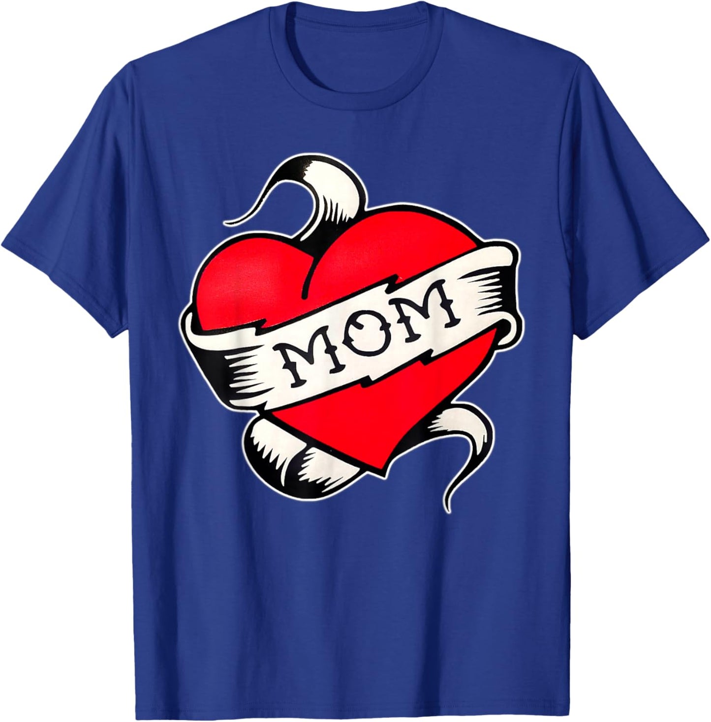 Mom Heart Traditional Old School Tattoo Flash T-Shirt - T-Shirt | Royal