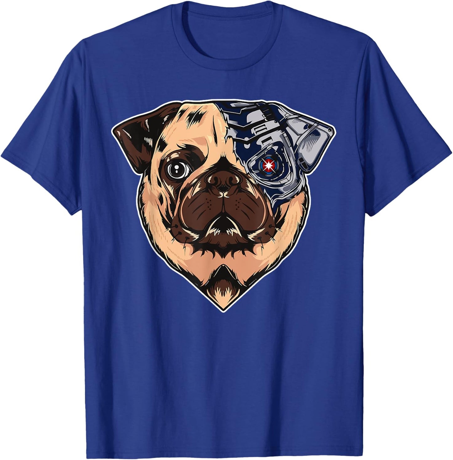 Puginator Funny Robot Pug Dog lovers Women Girls Kids T-Shirt - T-Shirt | Royal