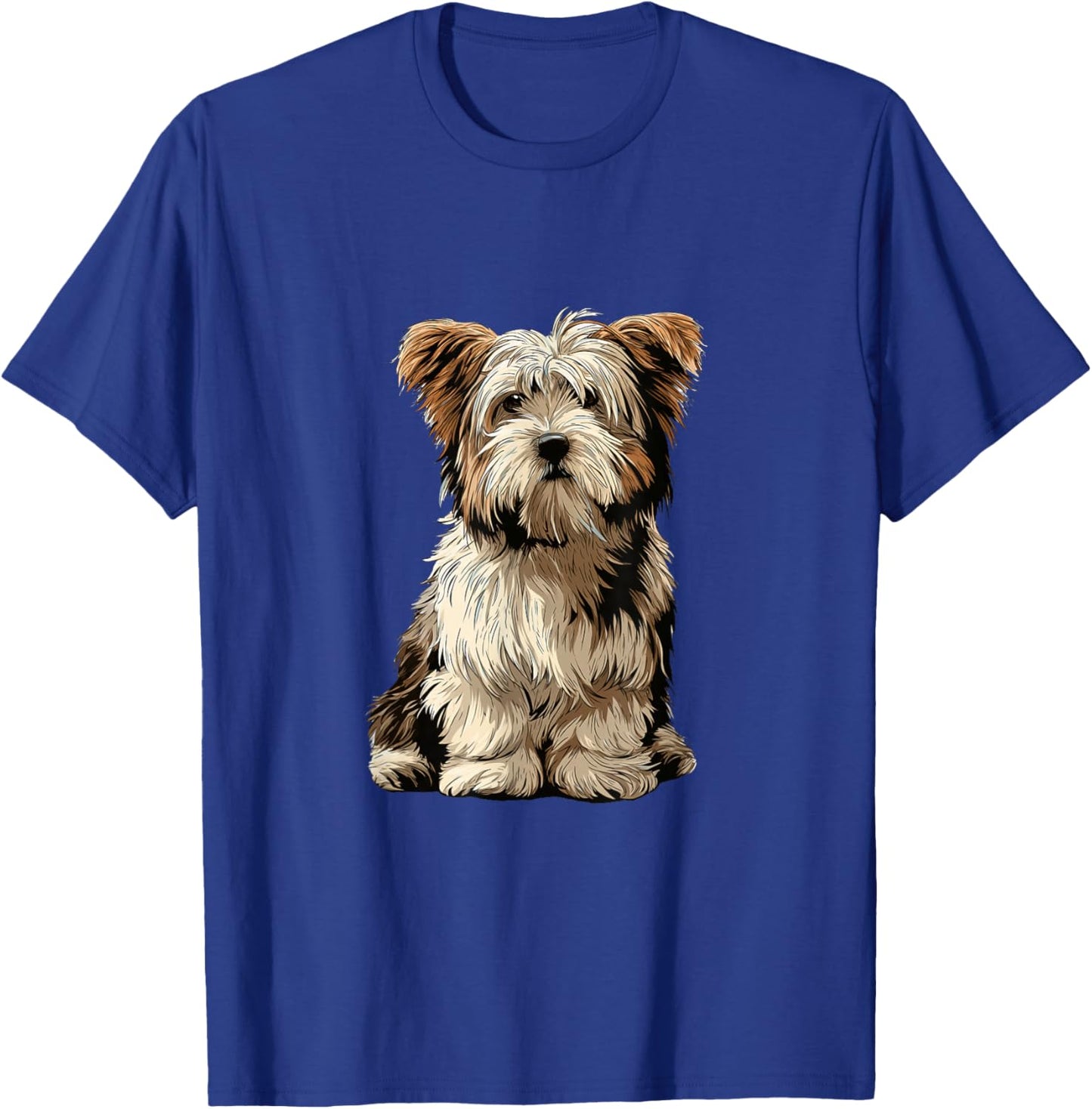 Biewer Terrier Dog Illustration T-Shirt - T-Shirt | Royal