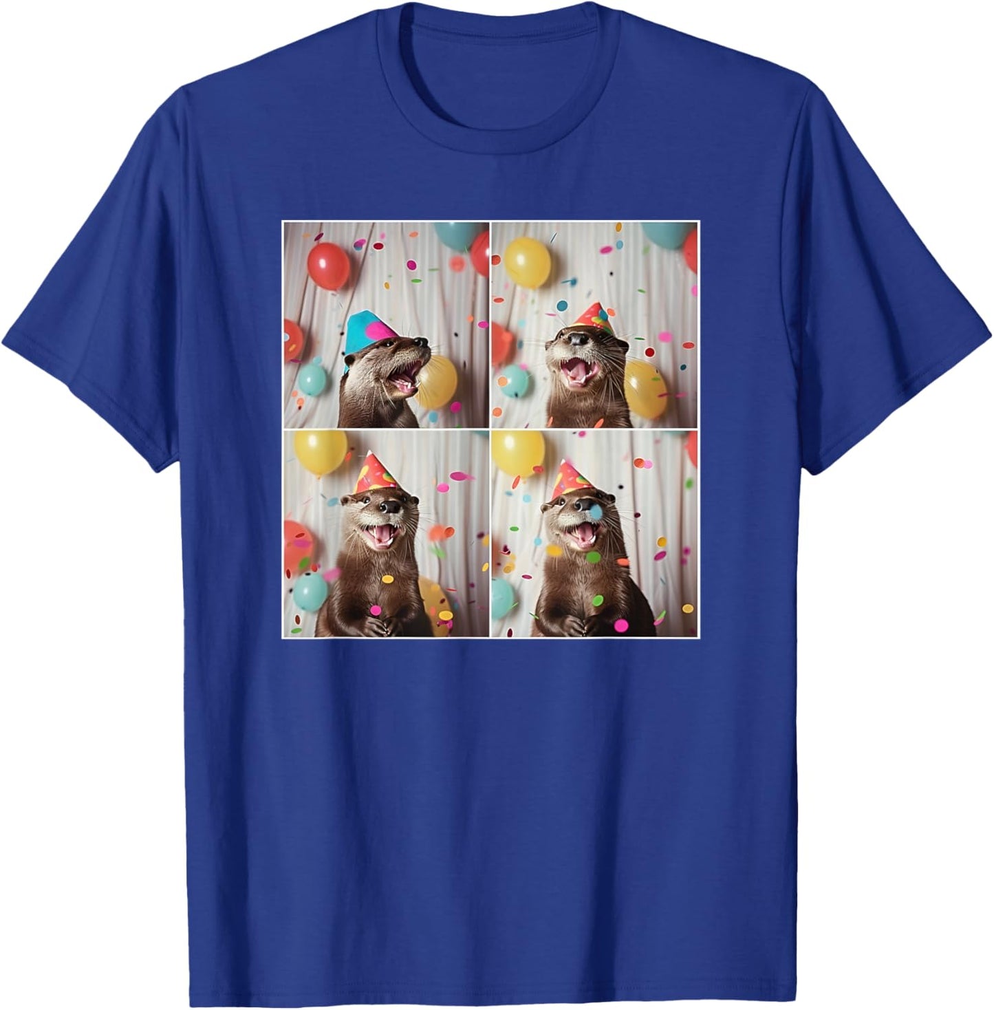 Cute Otter Face River Animal Colorful Sea Otter Birthday T-Shirt - T-Shirt | Royal